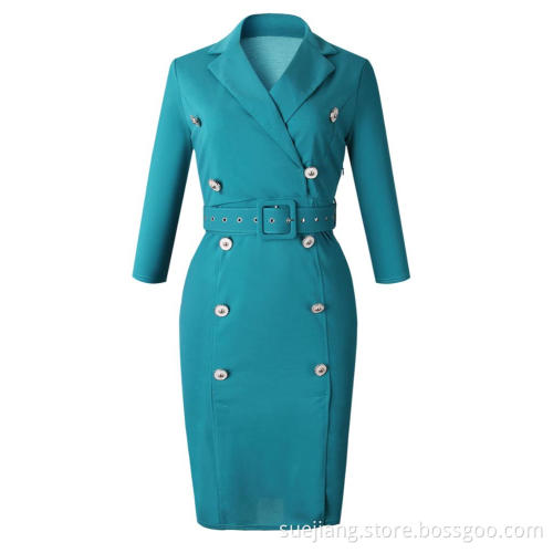 women formal dress uniform with belt standard collar